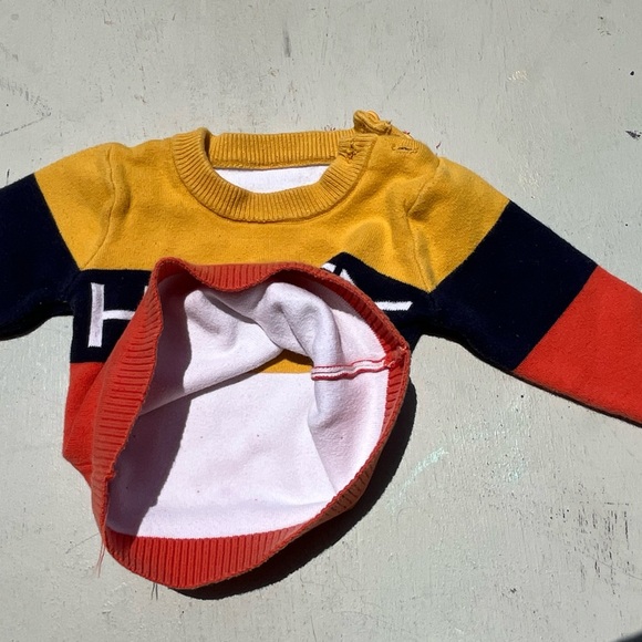 Baby Honey Sweater Multicolor Spell-Out NO SIZE Button Colorblock Fall Kid's - Picture 6 of 11